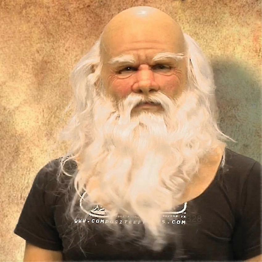Funny Santa Claus Full Mask Super Soft Santa Face Mask Wig Beard Costume Dress Up Christmas