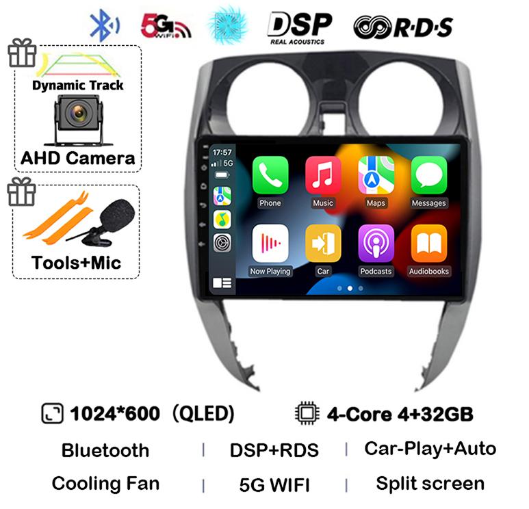 Android 14 Carplay Auto WIFI+4G For Nissan Note 2 E12 2012 - 2021 Car Radio 2 Din Stereo Multimedia Video Player GPS Navigation