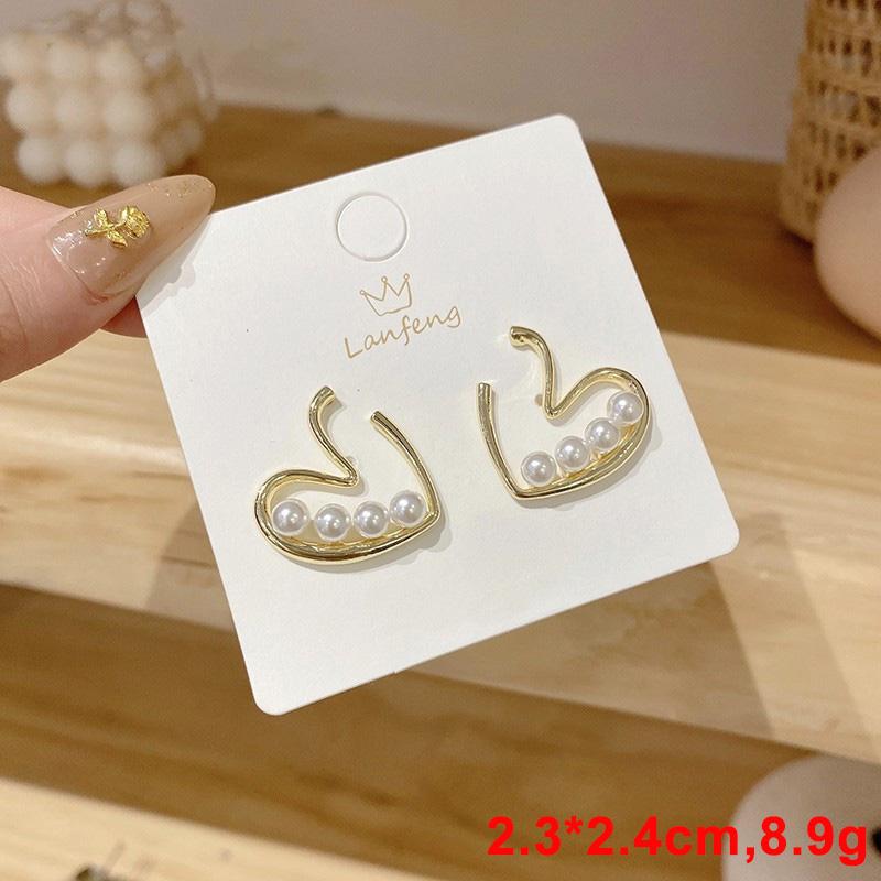 Heart Dangle Earrings for Women Colorful Enamel Crystal Love Heart Sweet Korean Female Drop Earrings aretes de