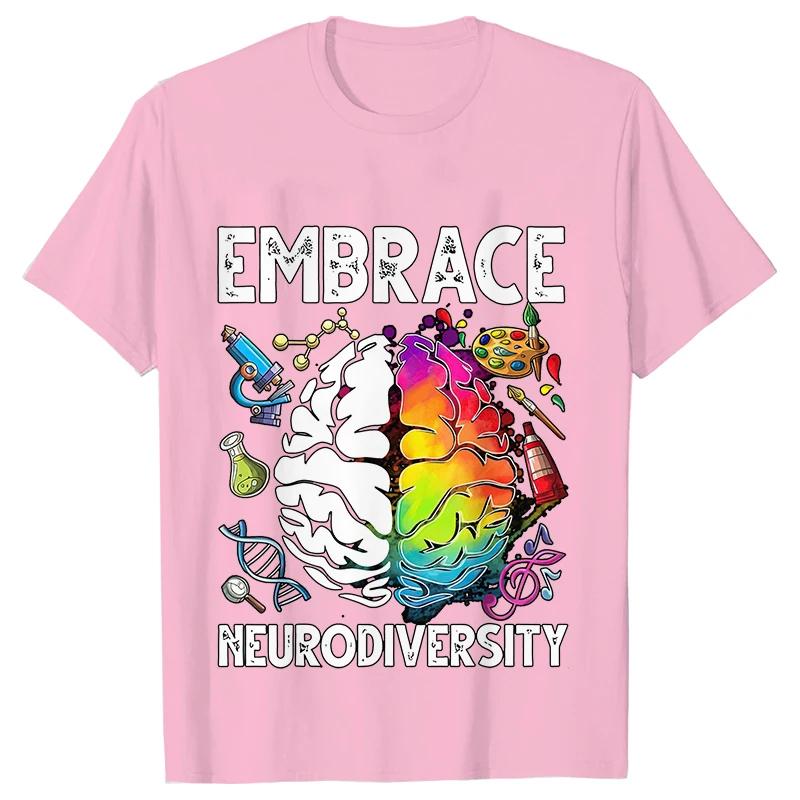 Akzeptiere Neurodiversität Shirt für Frauen Autismus Bewusstsein Mutter Grafik T-Shirts Kurzarm Übergröße T-Shirt Frauen Tee Kleidung