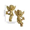 Gold Angel Wall Ornament Golden Decor Sculpted Cherub Relief Ornate