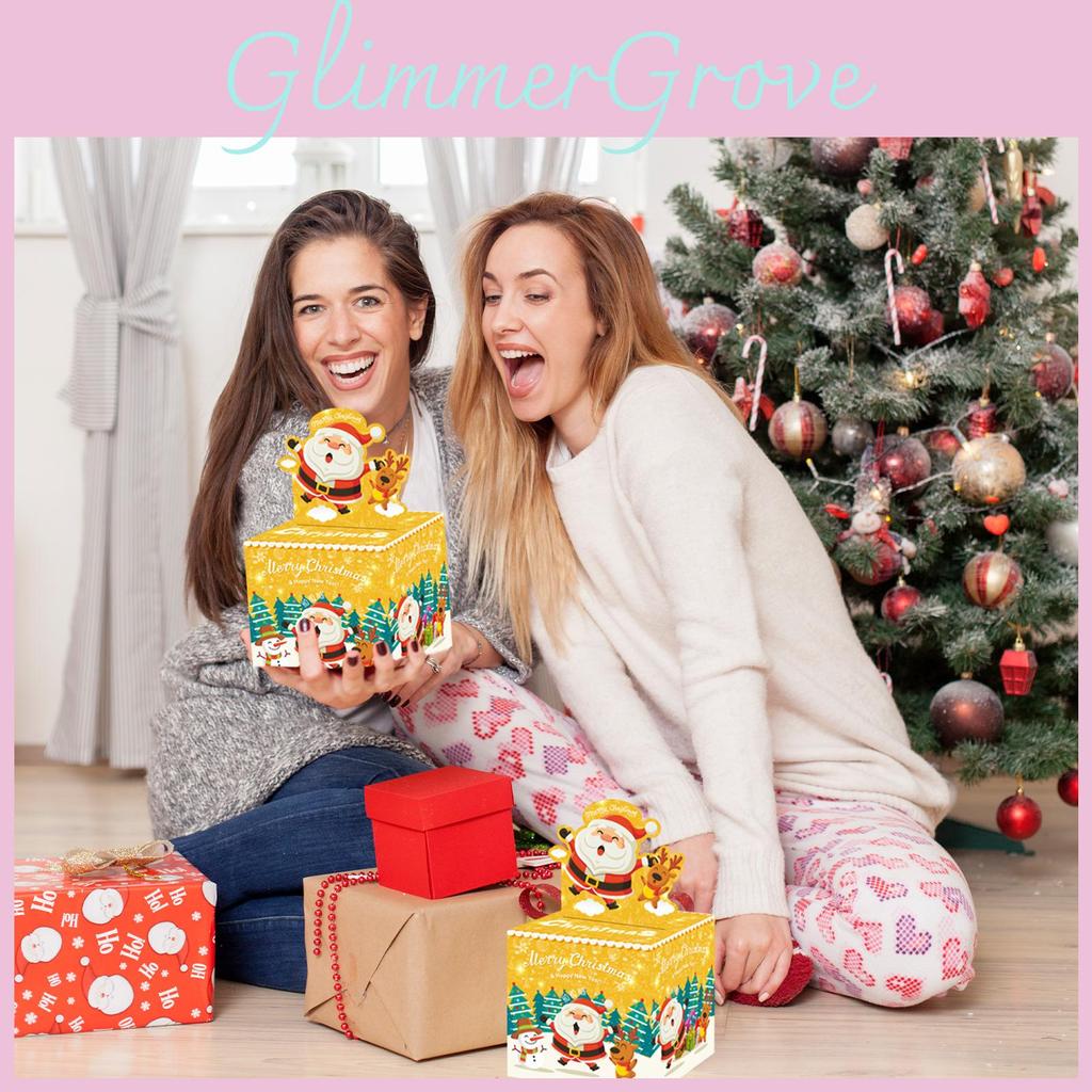 Santa Claus Theme Money Box Christmas Party Decor Bright Yellow Festive Events