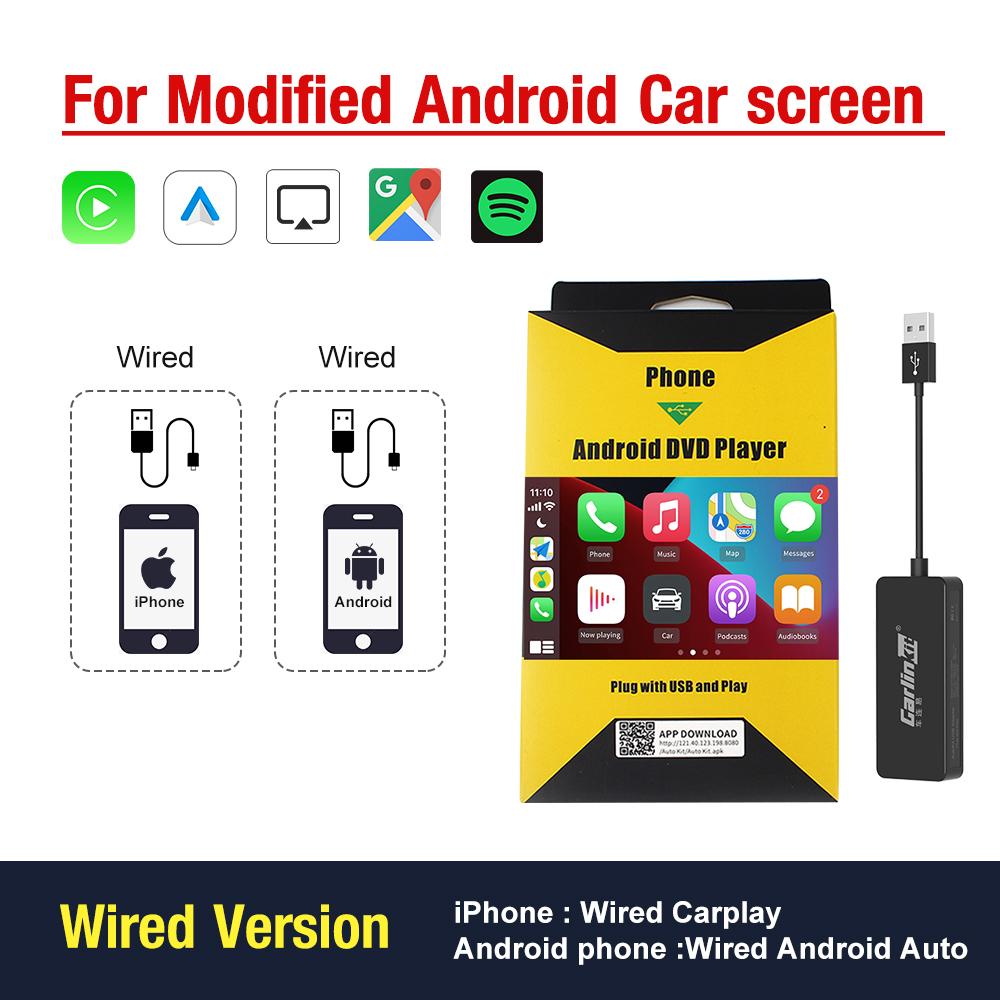 CarlinKit USB Wired/Wireless CarPlay Dongle Wired/Wireless Android Auto AI Box Mirrorlink BT Auto Connect For Android Car Radio CarlinKit Official