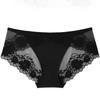 French Style Sexy Low Waist Breathable Hip Lifting Lace Panties With Cotton Crotch