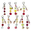 Cute Button Keychain Pendant Phone Chain Ornament Beaded Phone Lanyard Bag Charm for Fashionable Individuals