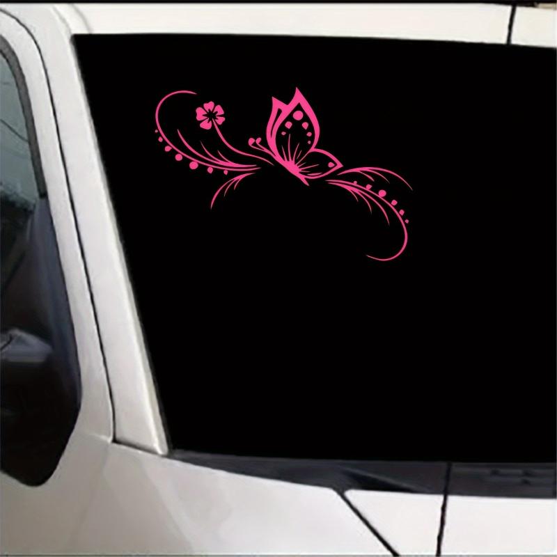 Fashion Butterfly Flowers Car Stickers Decoration Floral Art Reflective Vinyl Decals Car Motorcycle Decoration Accessories