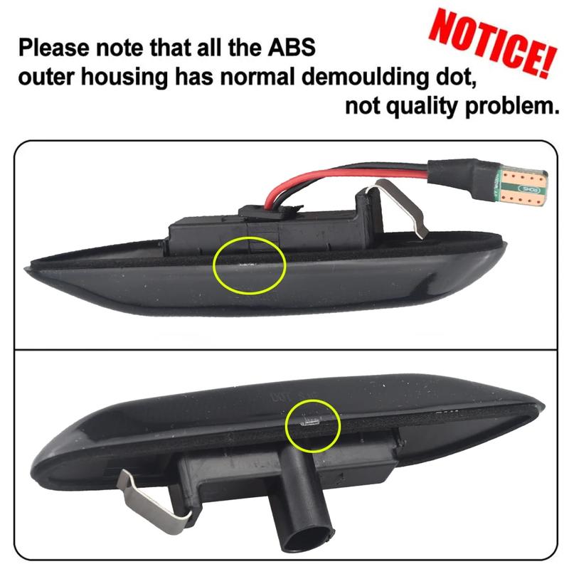 1Pair For BMW 3 Series E90 Sedan (Not for M3) 2007-2011 LED Dynamic Turn Signal Blinker Side Marker Mirror Indicator Light