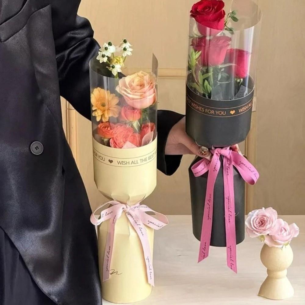 10 Peças Sacos Românticos para Embrulho de Flor Única Saco para Embalagem de Buquê Celebração de Casamento