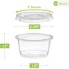 Clear Disposable Plastic Portion Cups With Lids, Small Mini Containers For Portion Controll, Jello Shots, Meal Prep, Sauce Cups