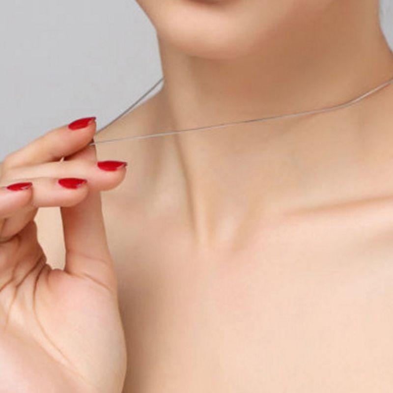 Elegant 1mm Superfine Multi-layer Snake Bone Nude Bamboo Clavicle Chain Necklace For Stylish Accessories