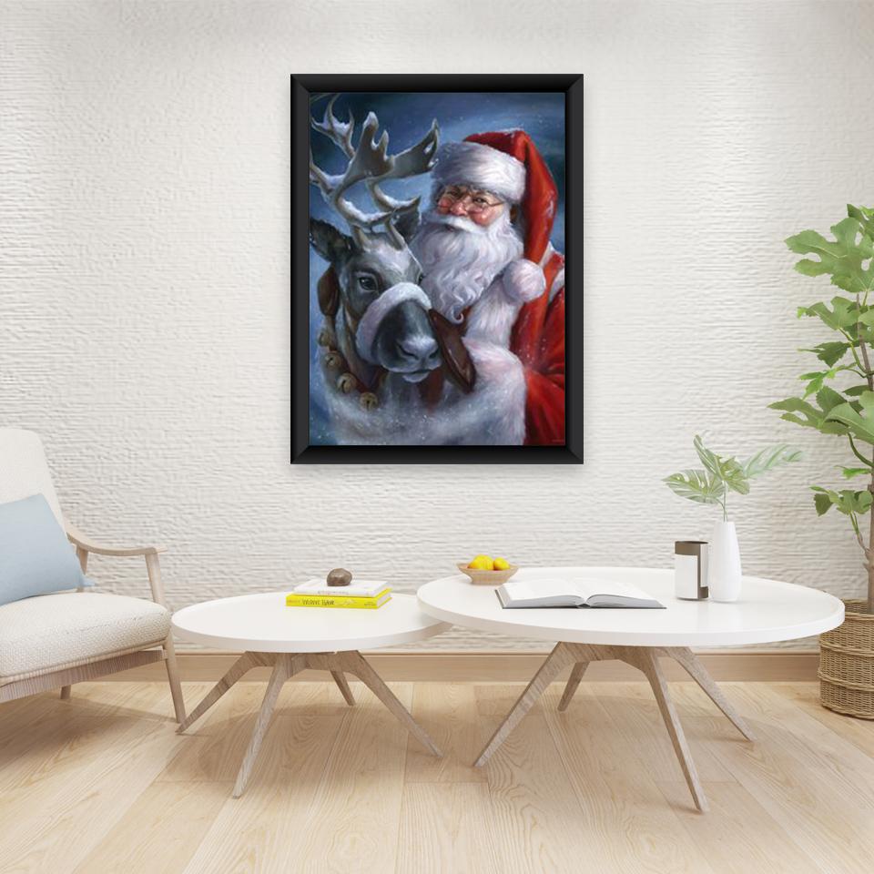 DIY Santa Claus 5D Diamond Painting Full Round Drill Snowman Mosaic Diamond Embroidery Cross Stitch Home Decor Christmas Gift