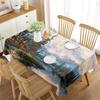 Berg en Rivier Impressie Schilderij Tafelkleed Rechthoekige Tafelhoes voor Koffietafel Eetkamer Keuken Woonkamer Decoratie