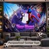 Arazzo da Parete Nome Personalizzato Modello Miraculous Ladybug Tessuto Stampato Personalizzato Decorazione Murale