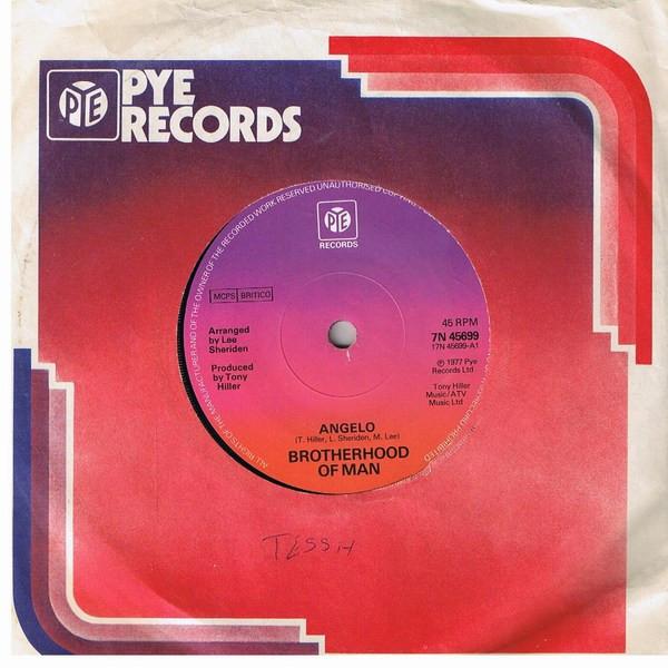 

7inch Record BROTHERHOOD OF MAN - Angelo 7N45699 Pye Records 1977 UK Pop Used