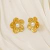 2026 Pearl Earrings Women's Versatile High-end Temperament Fashion Flower Stud Earrings Jewelry