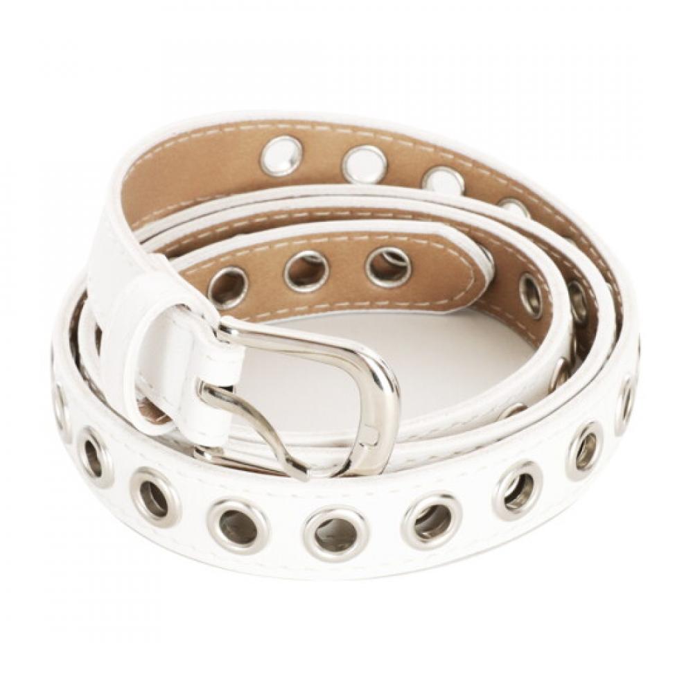 Shop Women Slim Eyelet Belt White Tu Wbt 0840