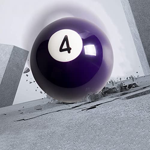 

YESHMA Universal Shift Knob Billiard MT Car Shift Lever 4 Number Ball Shape Round Diameter 54mm with Adapter M10x1.25 M10x1.5 M8x1.25 Gear Knob A