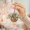 Christmas Wreath Artificial Hanging Flower Basket Garland with LED Light Red Berries Pine Cone Home Decoration Navidad Xmas Gift