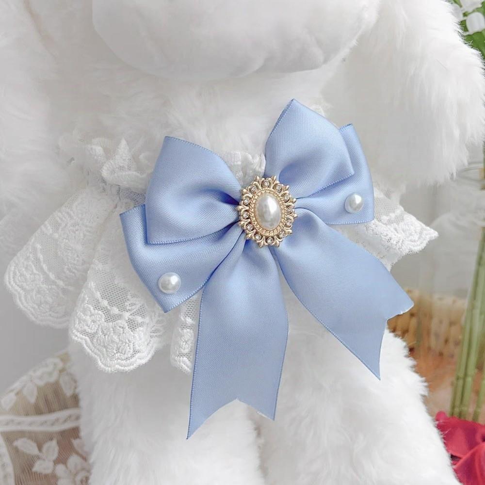 Durable Adjustable Cat Lace Bow Bib Sweet Decorative Cat Collar Dress Up Adorable Cat Scarf Photo Shooting
