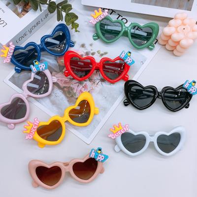 Fashion Children'S Sunglasses Baby Sunglasses Travel Sunscreen Diy Love Cute Girls Glasses Tide