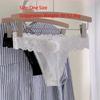 Sexy Lace Panties Women Low-Waist Hollow Out Thong Seamless G-String Underwear with Cute Rabbit Tail Ball
