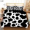 Black And White Milk Pattern Bedding Set Simple Style Soft And Comfortable Duvet Cover Set 3-Piece Children's Duvet Cover Set