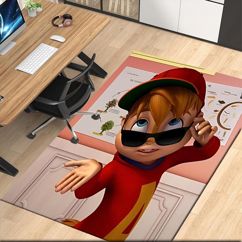 Alvin and the Chipmunks Printed Carpetrugfor Office Chair Living Room Bedroom Kitchen Room Decor Gifts