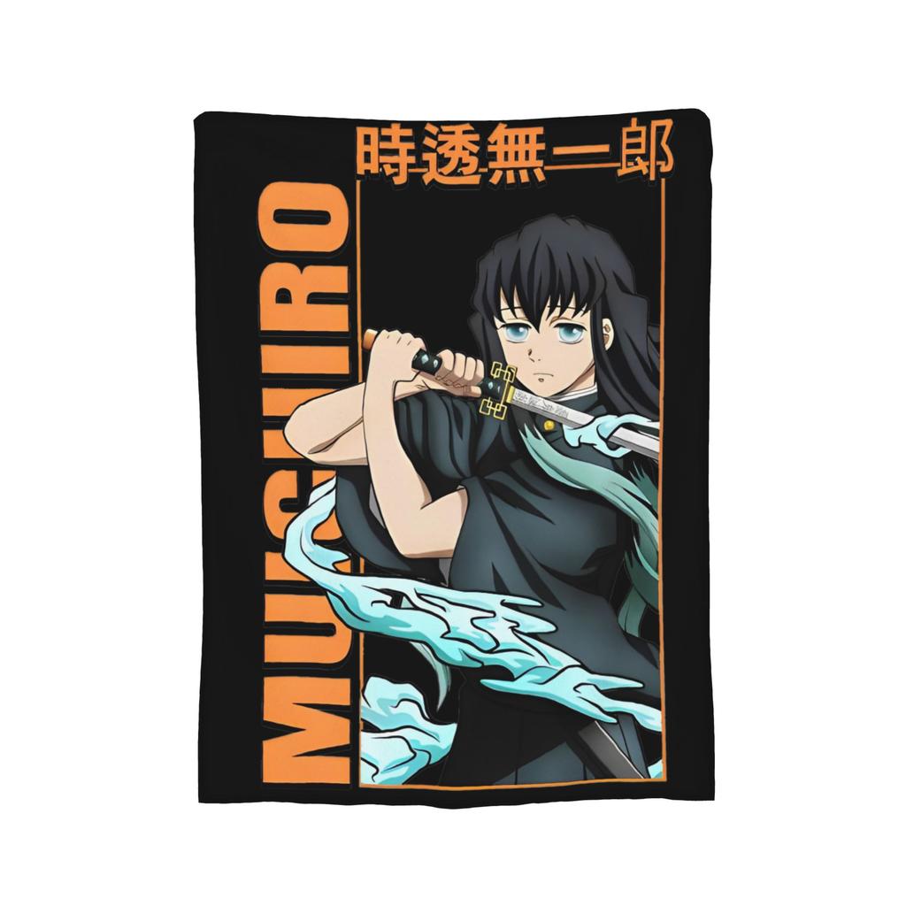 Muichiro Tokito  Blankets Fleece Awesome Breathable Throw Blanket for Bedding Lounge Autumn/Winter,