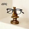 Vintage Style Desk Organizer Big Nose Glasses Holder, Retro Resin Eyeglass Stand, Artistic Sculpture Statue Humorous Eyewear Display for Home