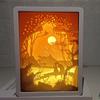 Papercut Light Box Frame Night Lights 3D Papercut Light Boxes Frame LED Night Lights Paper Sculptures Night Lamp For Valentine's