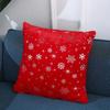 Vánoční pouzdro na polštář Hot ražba na skrytý zip omyvatelný elegantní 43x43cm sněhové vločky flitry Vánoční ozdobný povlak na polštář pro domácí kancelář
