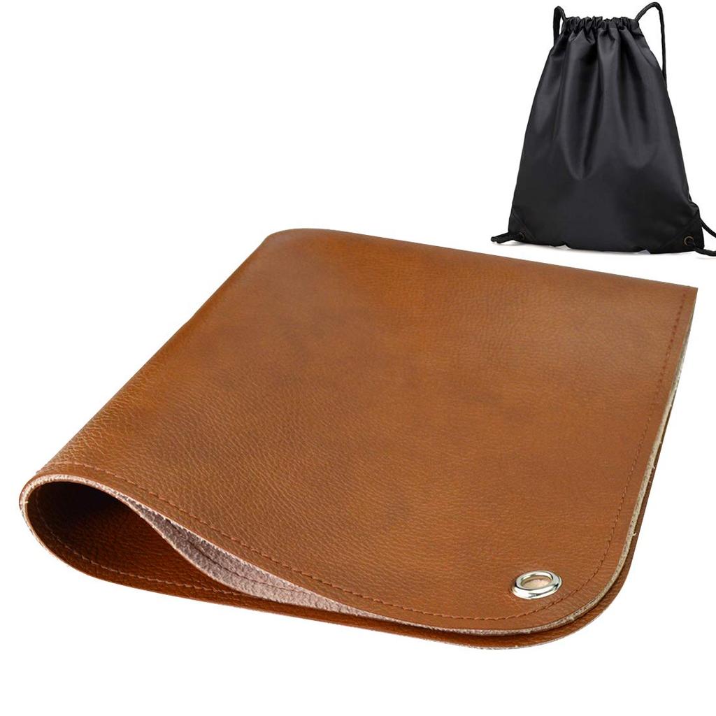 Linkidea Vegan Leather Splat Reusable Floor Protector Waterproof Splat Mat for Floor Portable Highchair Perfect for Indoor and Outdoor Picnics Mat,