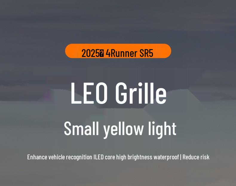 LED Daytime Running Lights for 25 Toyota 4Runner Models - TRD SR5 Grille, Small Yellow