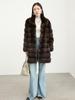 Eco-friendly Russian Sable Black and Gold Fur Coat for Women - Spring 2026 Collection, Thick and Warm, Versatile Design.