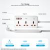XUNDD XDCH-128 Universal USB Power Strip 7 in 1 PD 20W Fast Charging Station, 3 AC + 3 USB-A + 1 Type-C