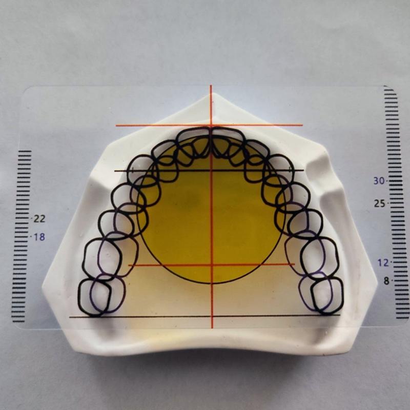 Laboratorio Odontotecnico Disegno e Allineamento Protesi Righello Dentale a T Misurazioni Simmetria Esame Strumenti Dentali Multifunzionali