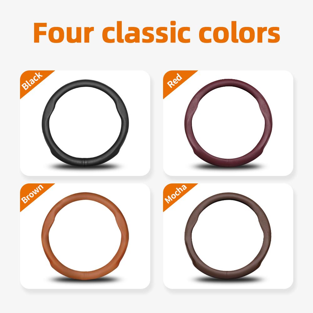 For Toyota 35-36.5cm Round Steering Wheel Cover Ultra-Thin Micro Fiber Leather Camry 86 Scion FR-S GT86 Prius bZ4X Corolla Levin