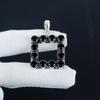 Natural Black Spinel Gemstone Silver Pendant in 925 Sterling Silver- Handmade Design, Everyday Wear Jewelry, Unique Pendant Party Wear Gift