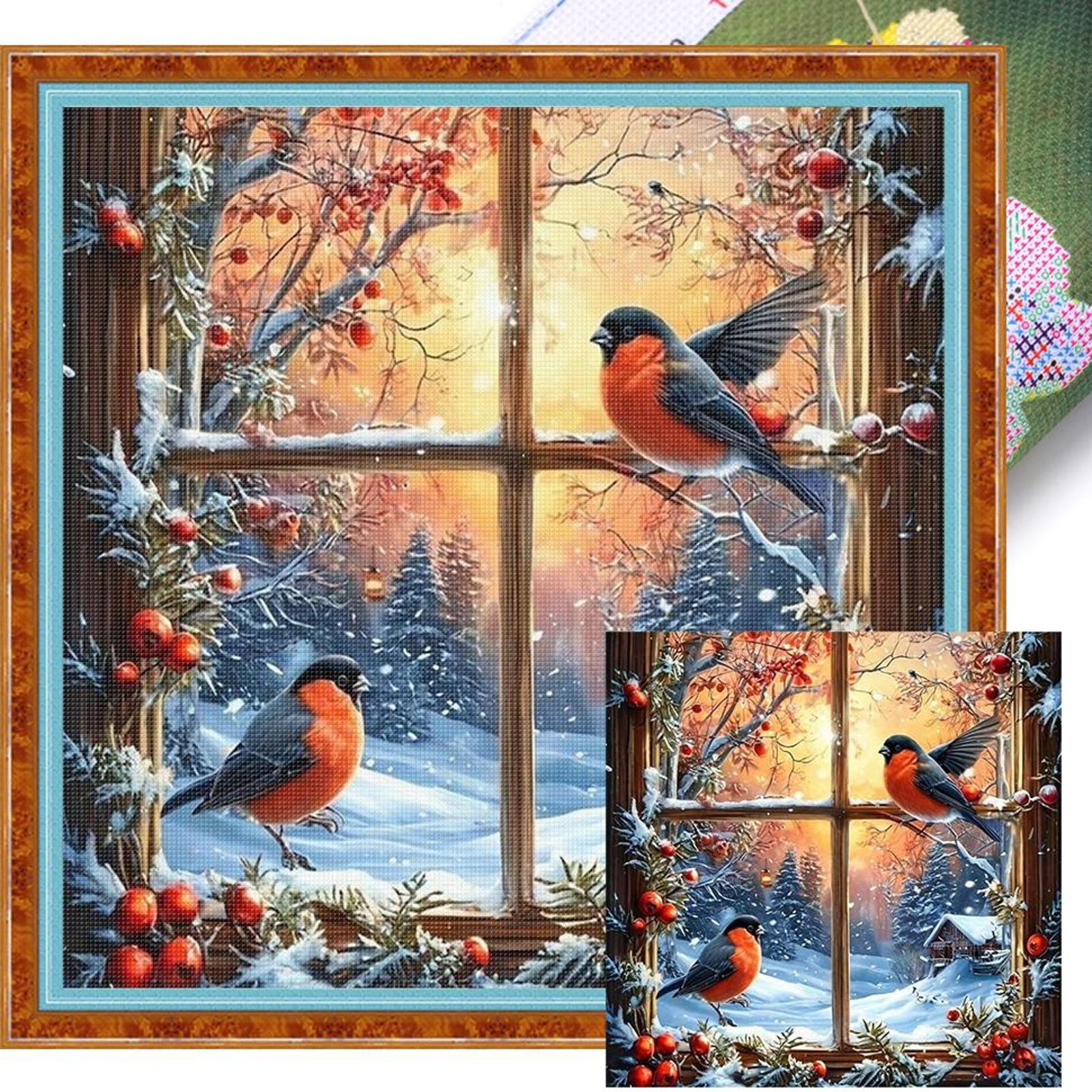 

Зимовий набір для вишивки хрестиком з принтом DIY 11CT Набір для рукоділля Вишивка Прикраса для дому