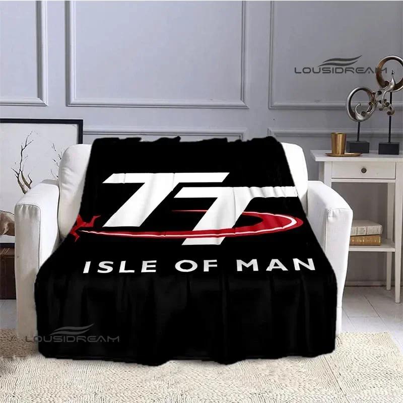 Motorrad Isle of Man TT Bedruckte Decken Flanell Warme Decke Weiche, gemütliche Decke Reisedecken Bettbezüge Geburtstagsgeschenk