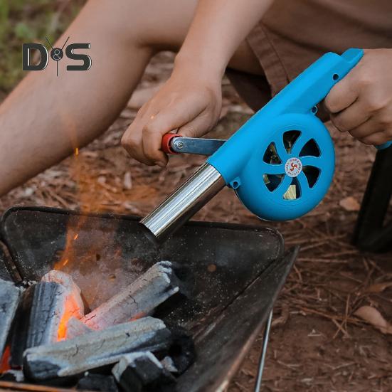 Camping-Handgebläse, tragbarer Grillventilator für Grillen im Freien, starker Luftstrom, Handschüttler, Picknick-Brennholzgebläse, Grillzubehör für den Außenbereich