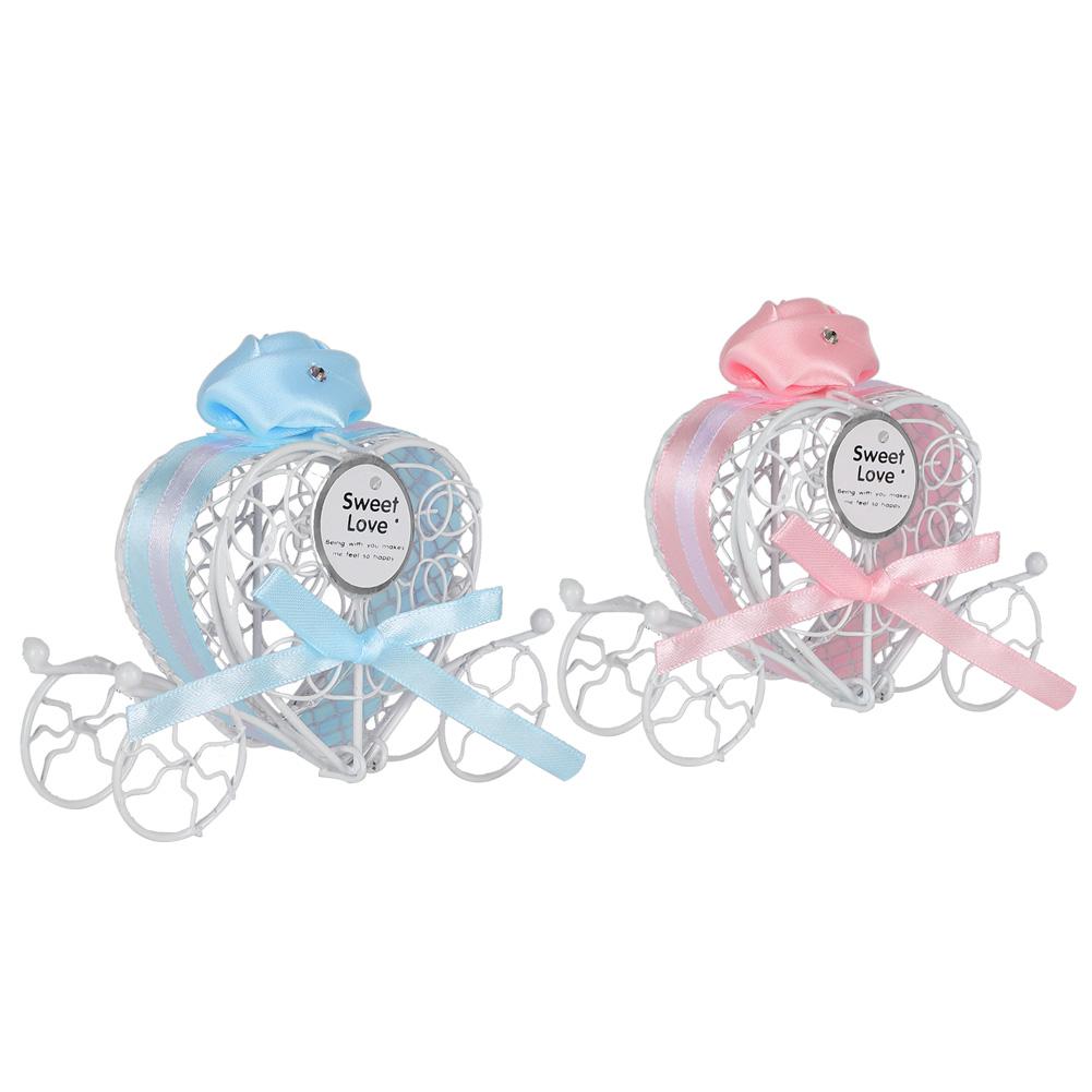 6pcs Iron Heart Shape Candy Box Chocolates Can Ornamnet Gift Jar Decoration for Wedding Party