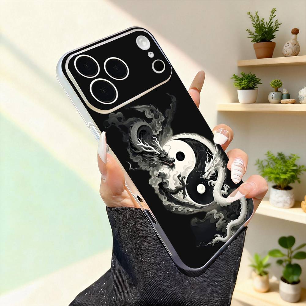 

Japanese Art Dragon Yin Yang For iPhone 11,12,13,14,15,16,17,Pro,Max,Plus,Mini,SE4,E Phone Case With Magsafe Wireless iPhone12