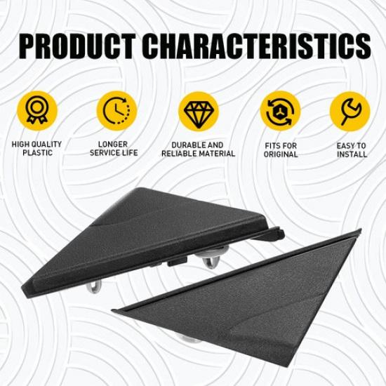 Pair Right & Left Fender Pillar Trim Mirror Corner For Hyundai Elantra 2017-20