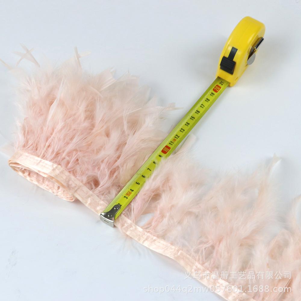 Turkey Feather Cloth Edge Diy Car Doll Decorative Material Fire Lace Dress Skirt 1M/Bag