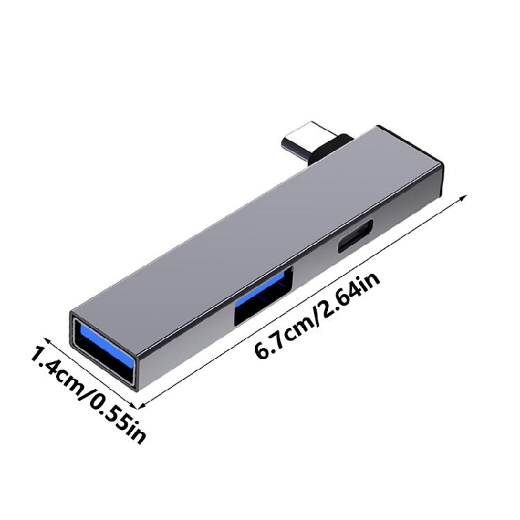 USB C Hub USB C Splitter Type C To Type C and 2USB Port Adapter with Plugs and Play Functionality for All Platforms