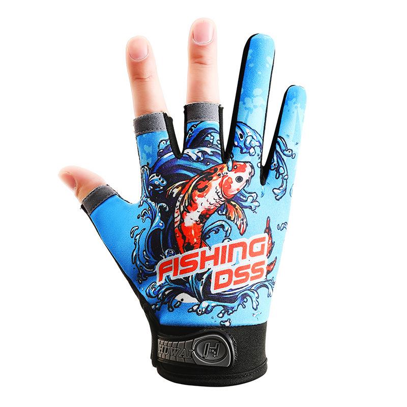 Unisex Breathable Anti-Slip Three-Fingerless Fishing & Cycling Gloves - Summer Sun Protection & Wear-Resistant