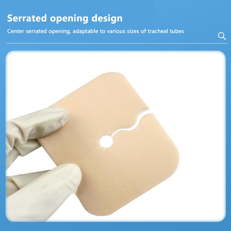 1 buc cateter traheal medical ultra-moale fixare traheotomie tub curea burete moale gât suport traheostomie burete fix pad