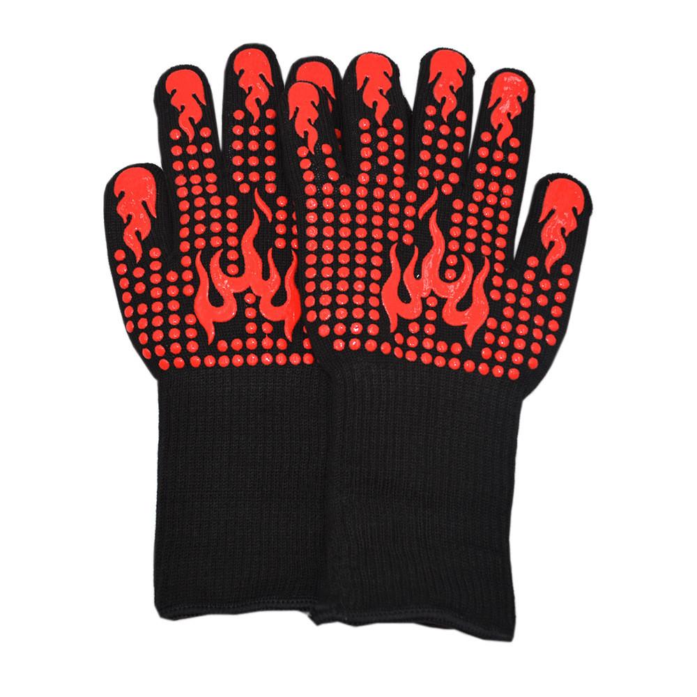 Luvas Resistentes ao Calor para Churrasco com Pegada de Silicone para Grelhar e Cozinhar ao Ar Livre