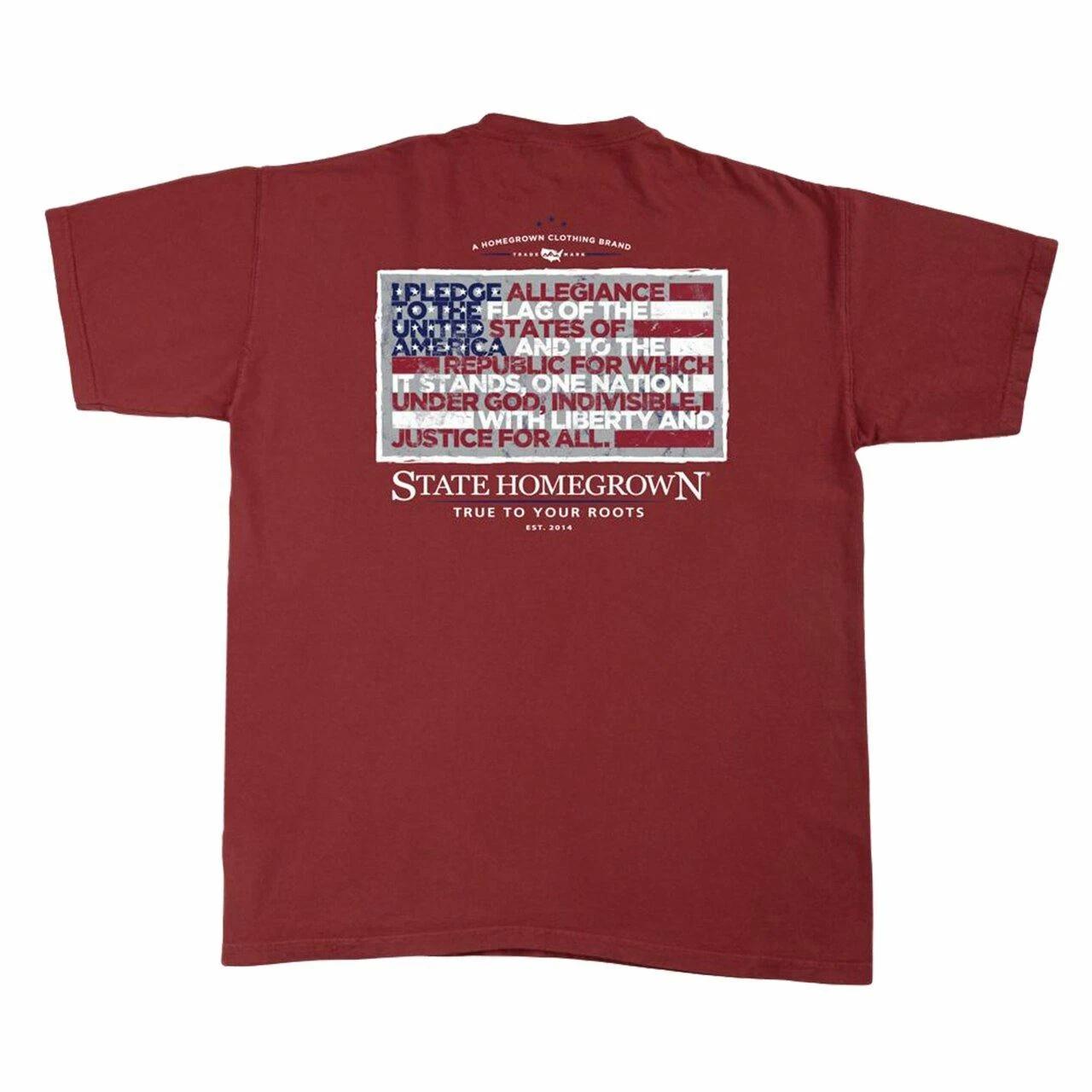 

State Homegrown I Pledge Allegiance Pocket T-Shirt 3XL